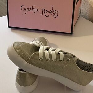 Cynthia Rowley GIRLS Glitter Sneakers - gold shimmer